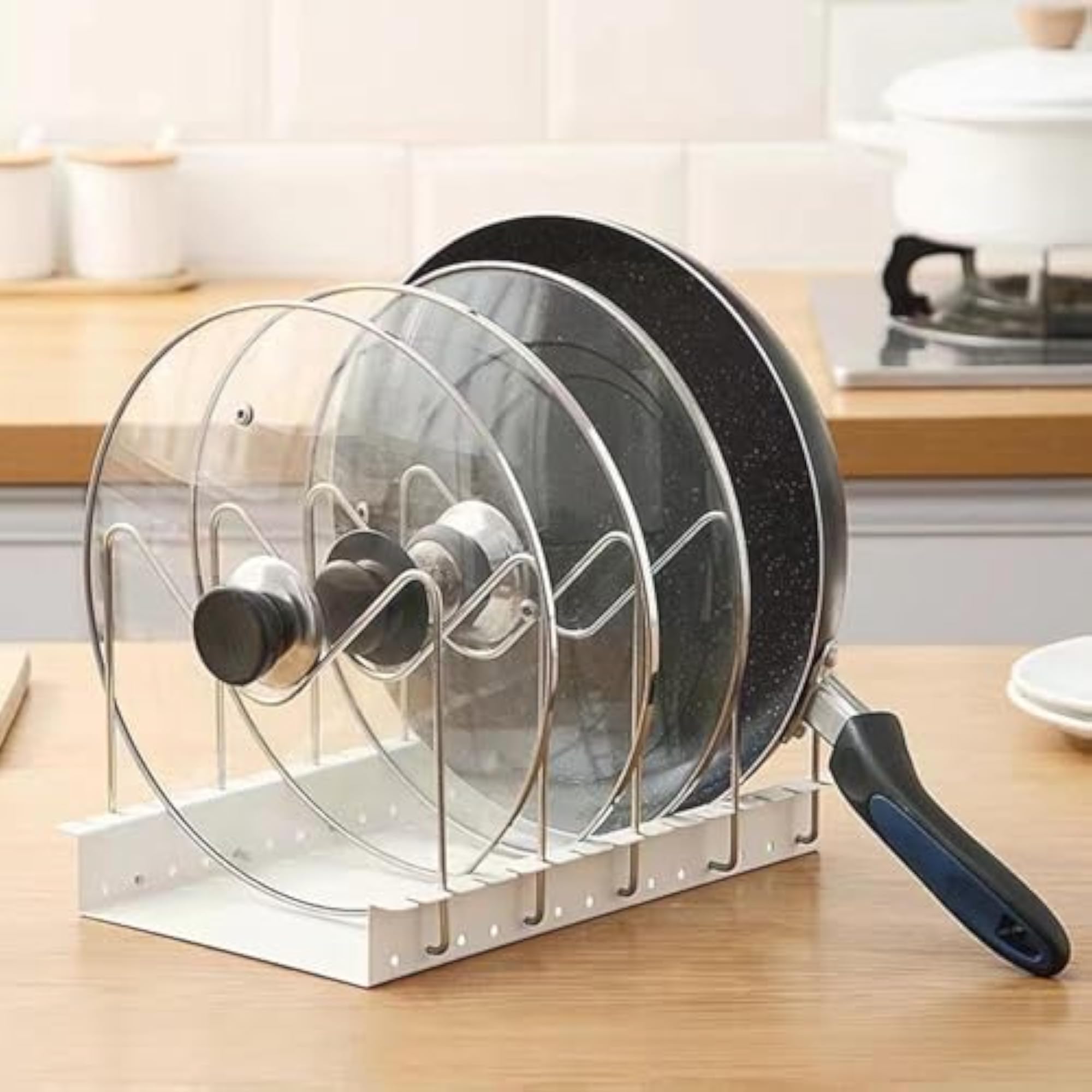 Pot Pan Lid Holder Rack Cutting Board Rack Holder